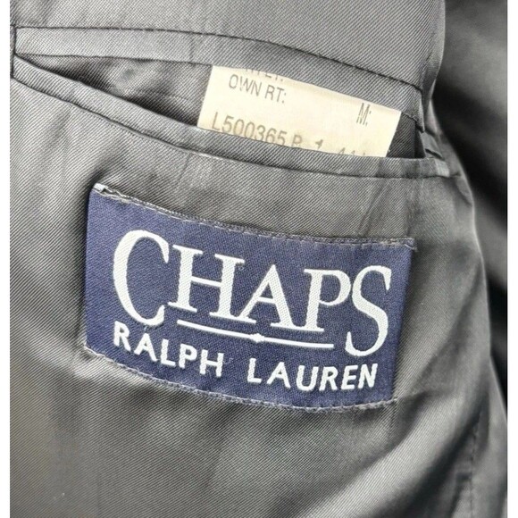Chaps Ralph Lauren Mens Blazer Navy Blue Wool 2 Button Jacket Sport Coat 44L - Picture 4 of 7